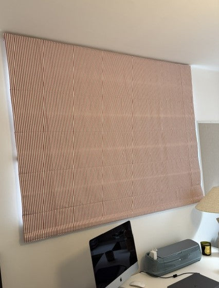 Red and White Striped Blind 1
